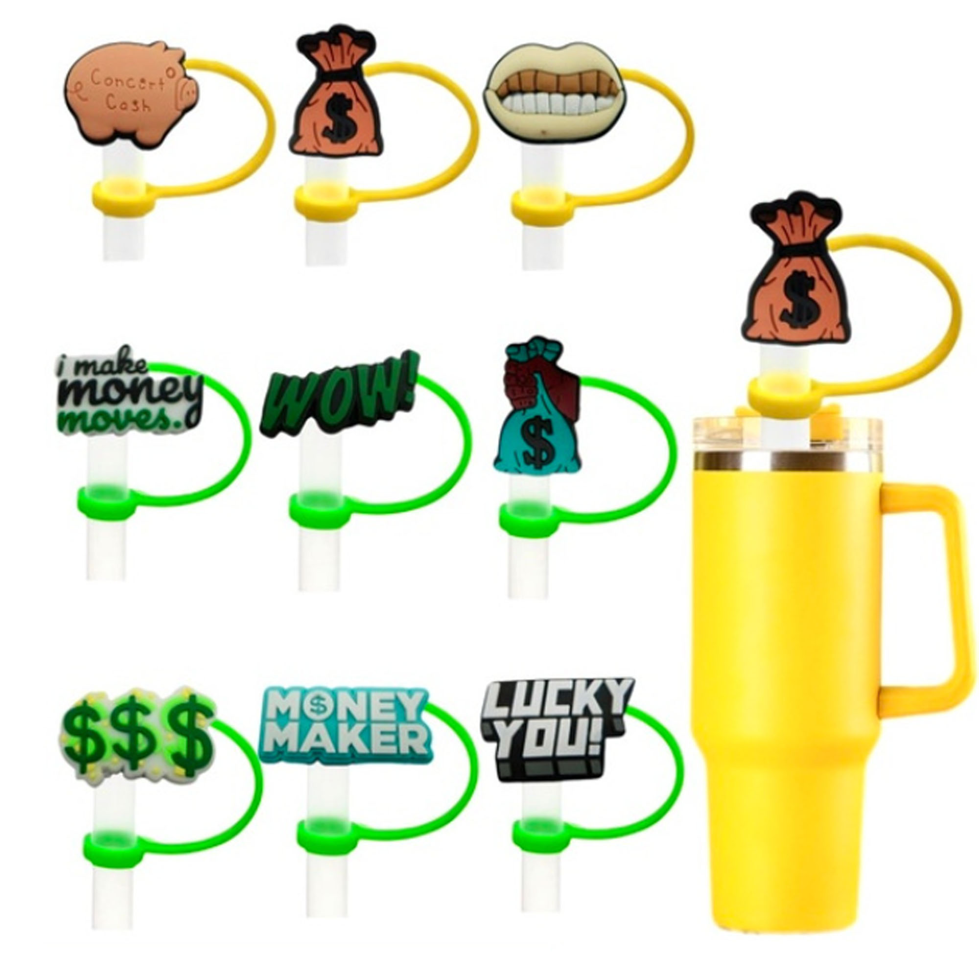Customizable Silicone Straw Covers ?C Stylish Charm Caps 1