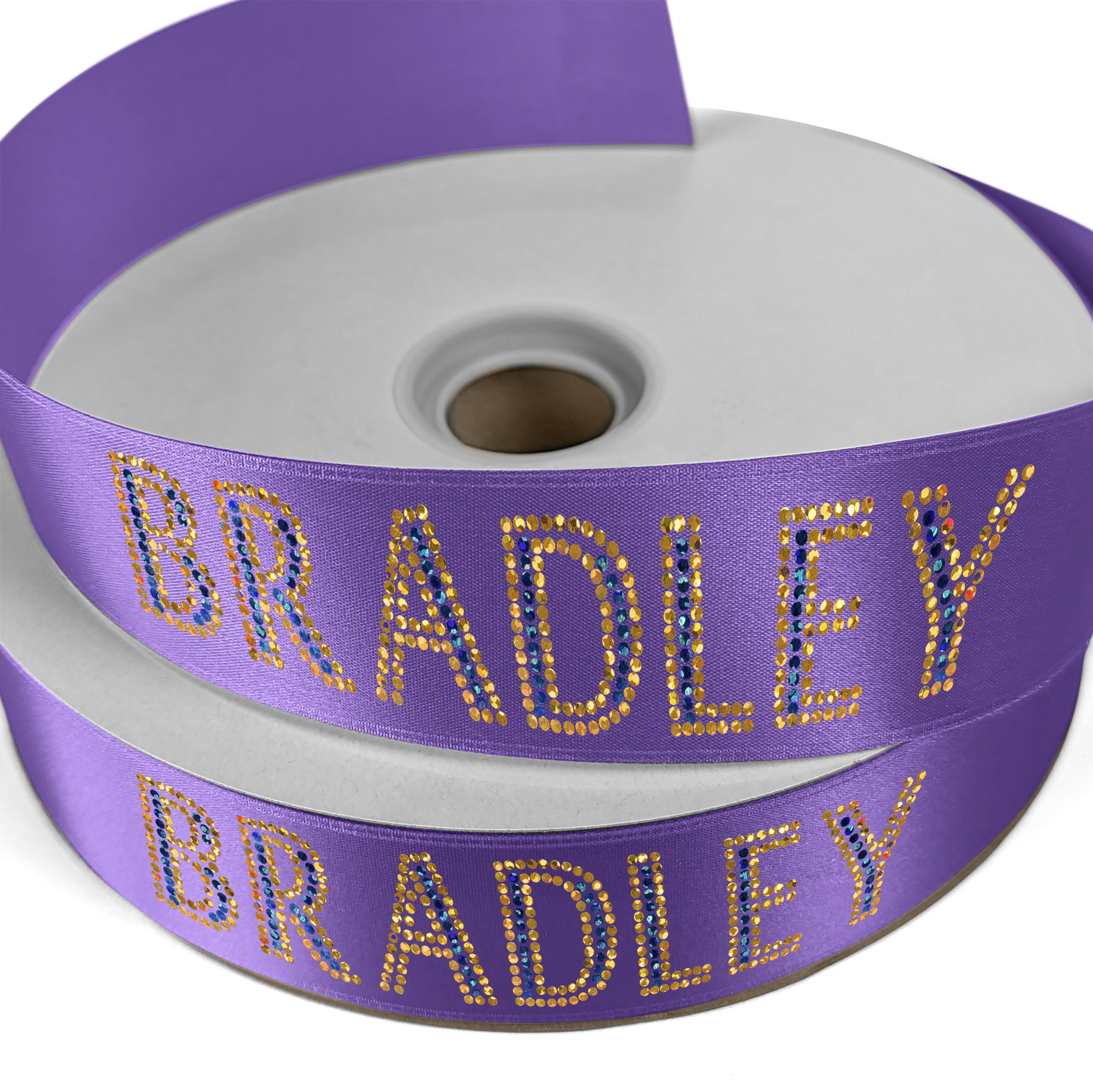1 1/2" Badge Satin Ribbon - 100yd Roll - Sparkle 34