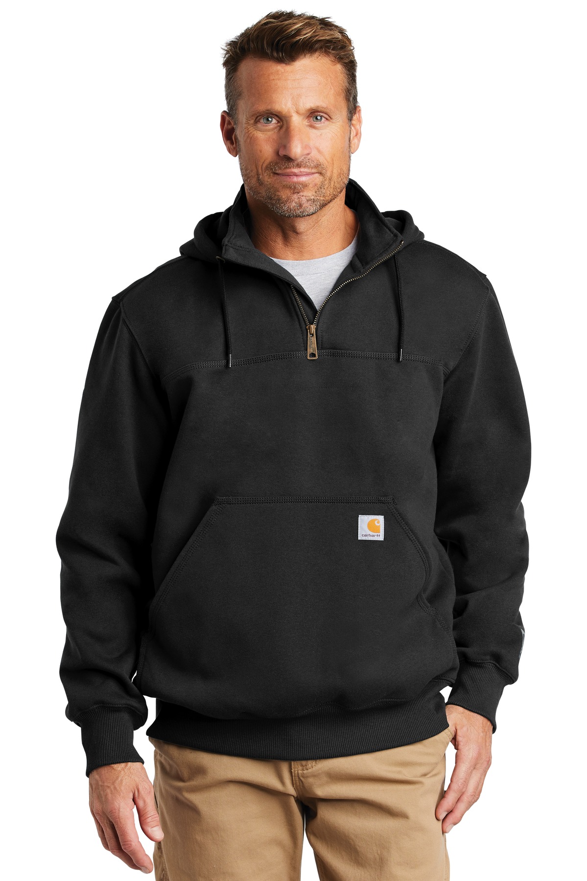 Carhartt® Rain Defender Paxton Heavyweight Hooded Zip Mock Sweatshirt 9