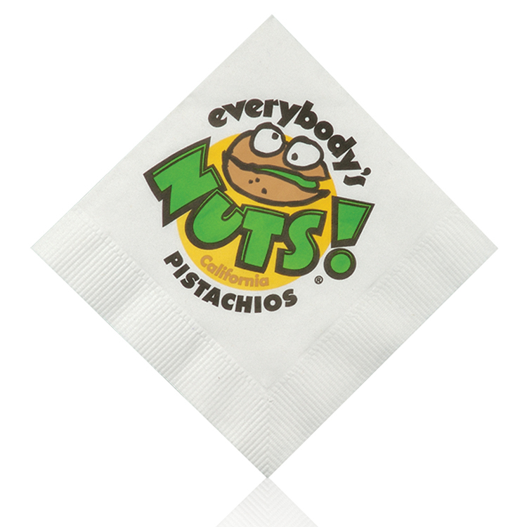 Beverage Napkin 3 Ply 1/4 Fold White Hi-Speed Print 2