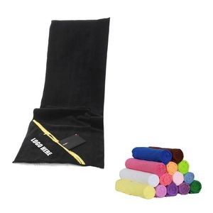 Fitness Gym Travel Bath Towel With Zip Pocket 2