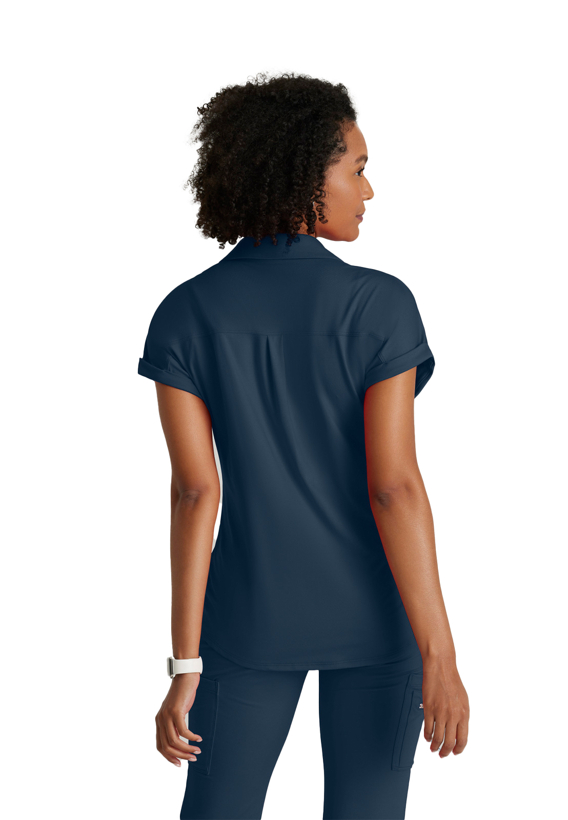 Barco One Performance Knit - Women's Two-Pocket Zip-Neck Engage Scrub Top 4