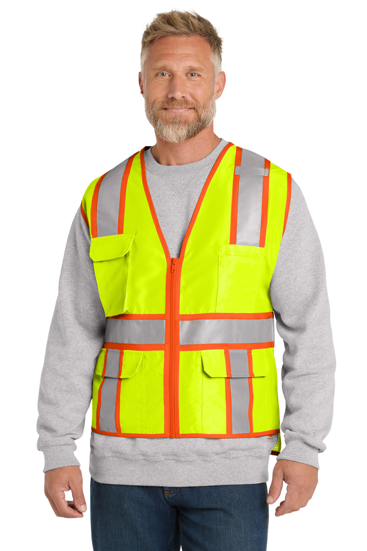 CornerStone ANSI 107 Class 2 Surveyor Zippered Two-Tone Vest. CSV105 17