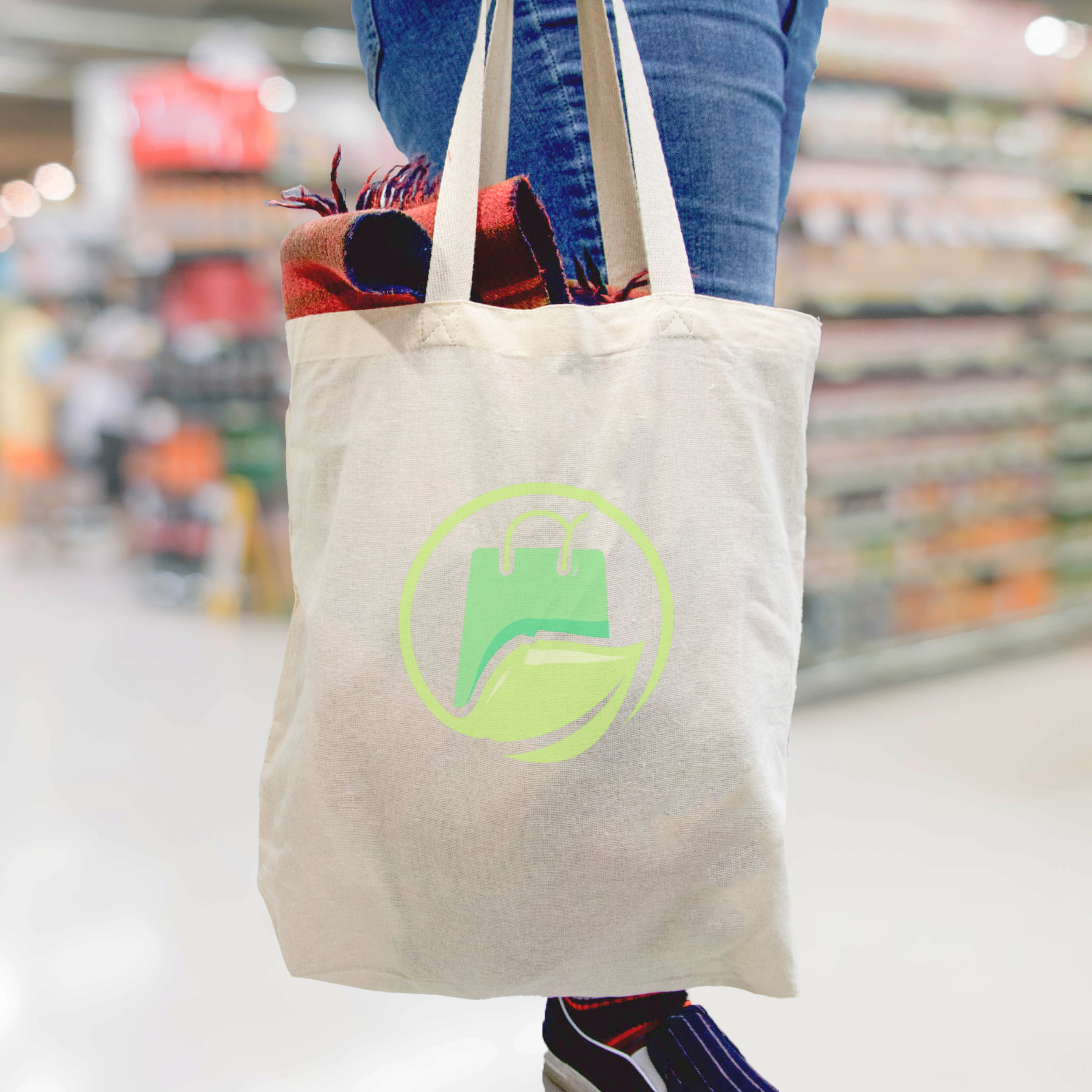 Econo Cotton Tote Bag With Gusset - Standard, custom tote bag with logo imprint 2