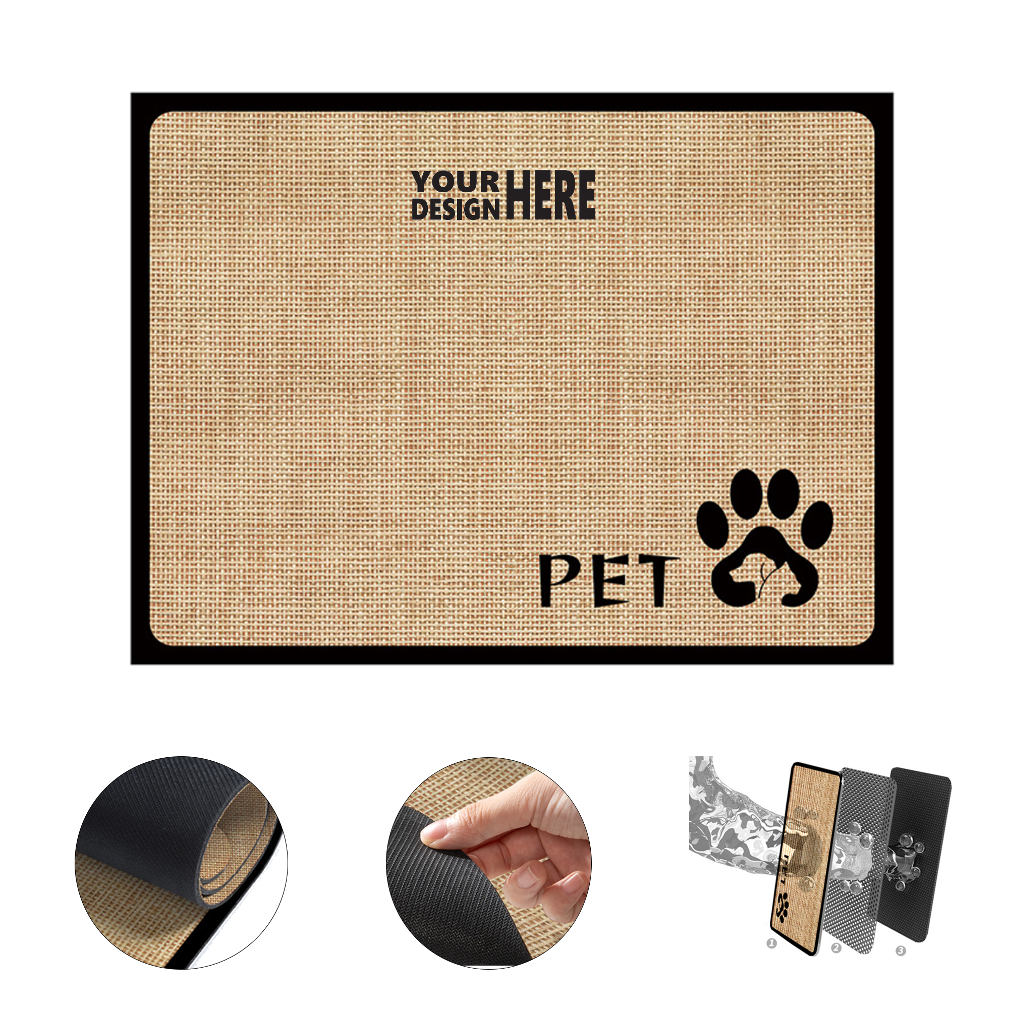 Repeated Washing Of Pet Feeding Pads MOQ 50 3