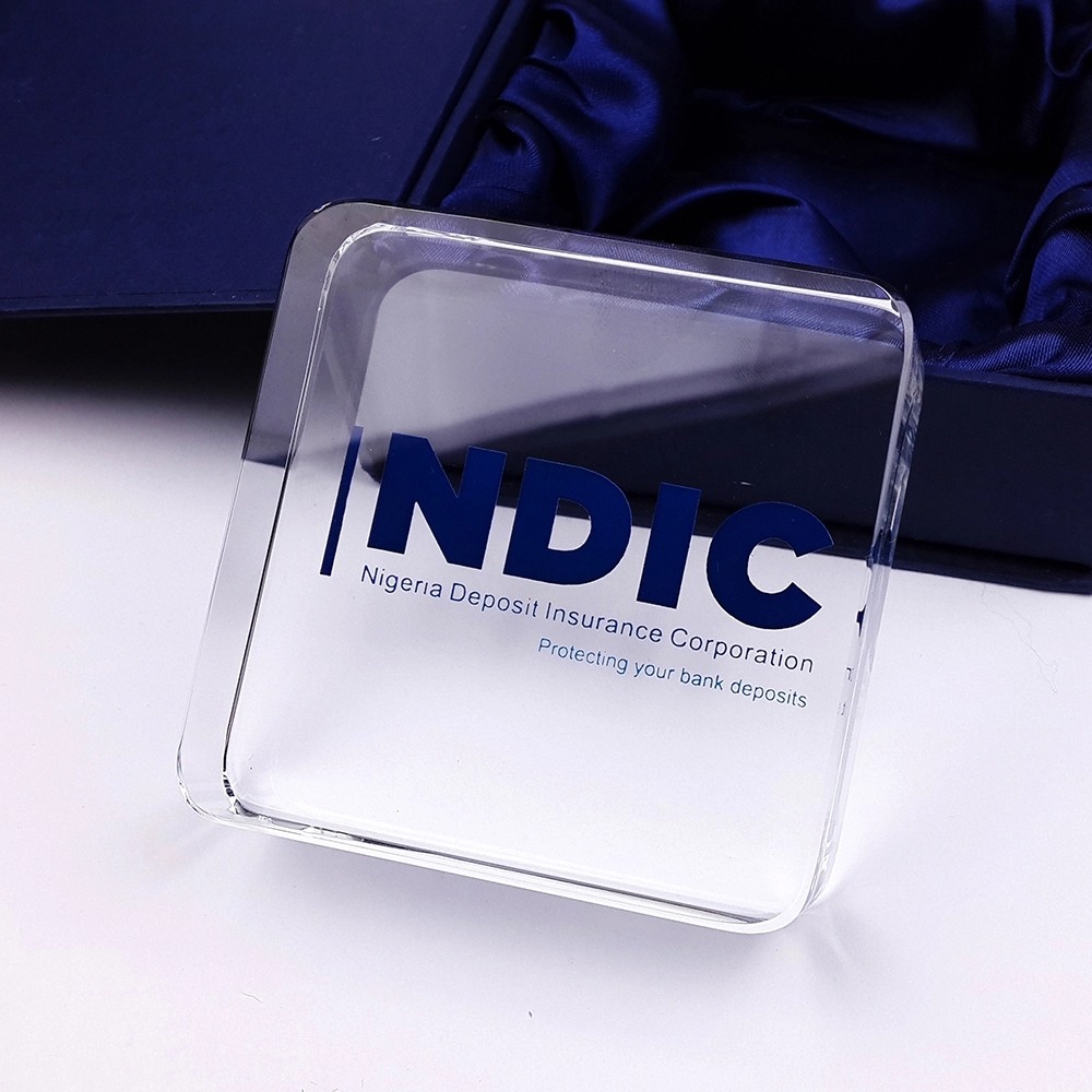Custom Crystal Square Paperweight 6