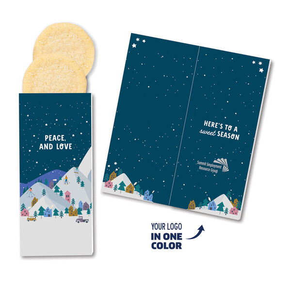 One Color Foil-Stamped Stock Holiday Sentiment Sweeter Cards with Sugar Cookies 1