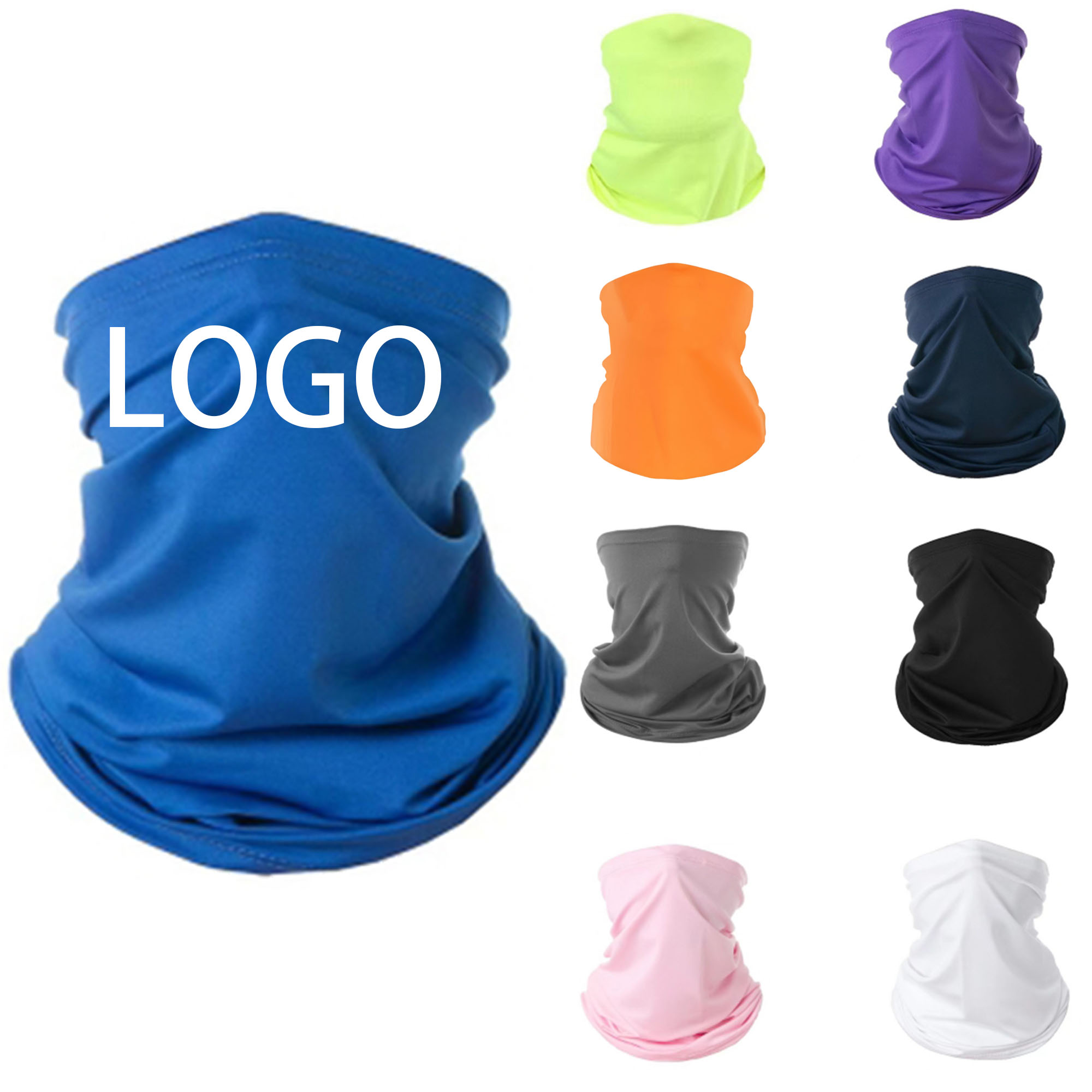 Polyester Neck Gaiter w/ Custom Logo Safety Face Bandana 1