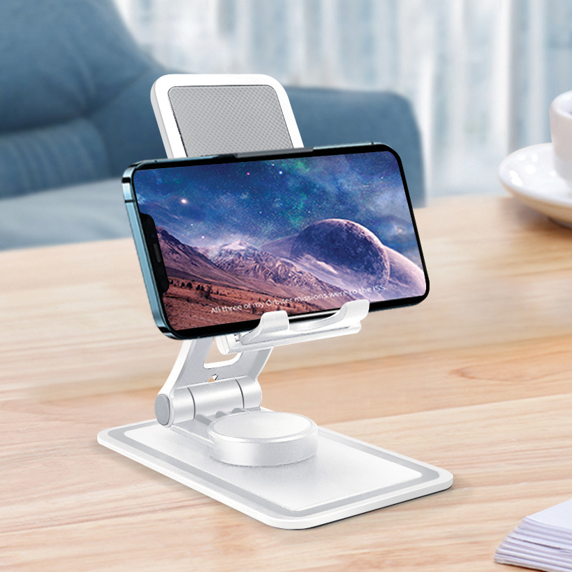 360 Degree Rotating Mobile Phone Fold Bracket Desktop Multi-angle Adjustment Folding Portable Tablet 4