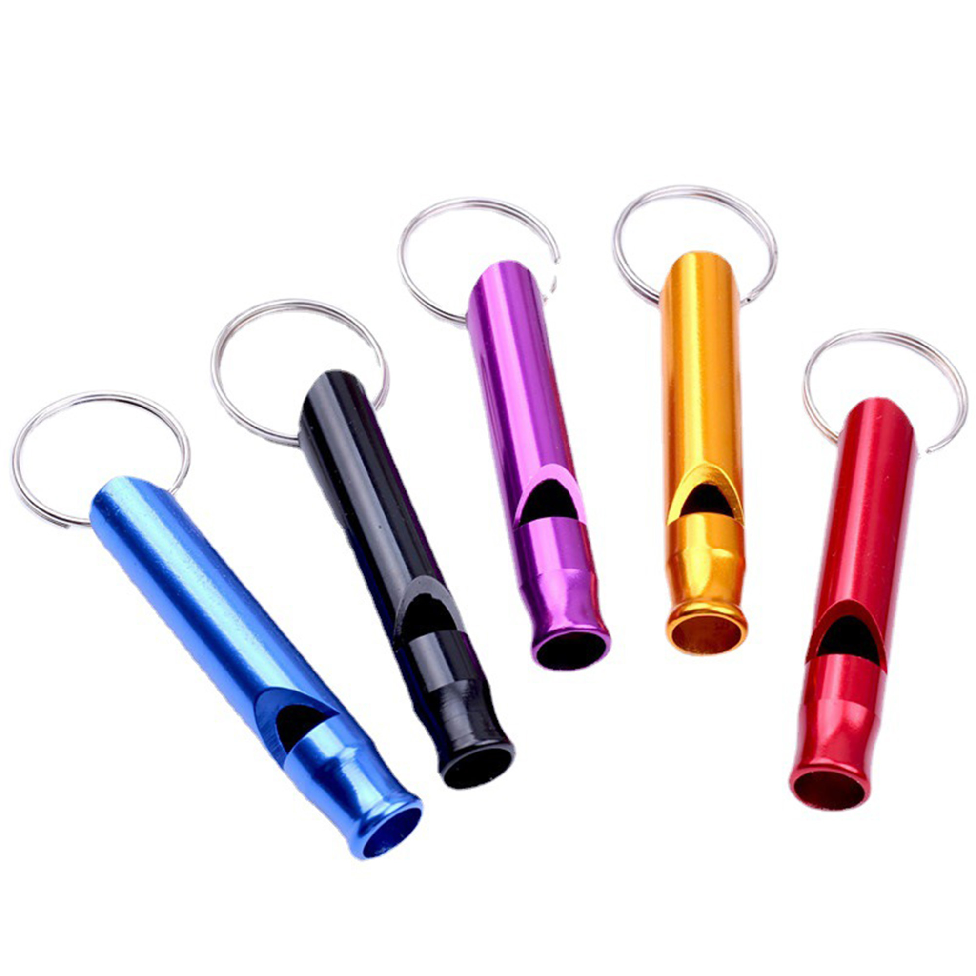 Durable Aluminum Alloy EDC Survival Whistle Keychain 4