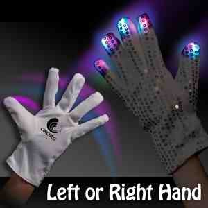 Light Up LED Glow Right Hand Rock Star Glove