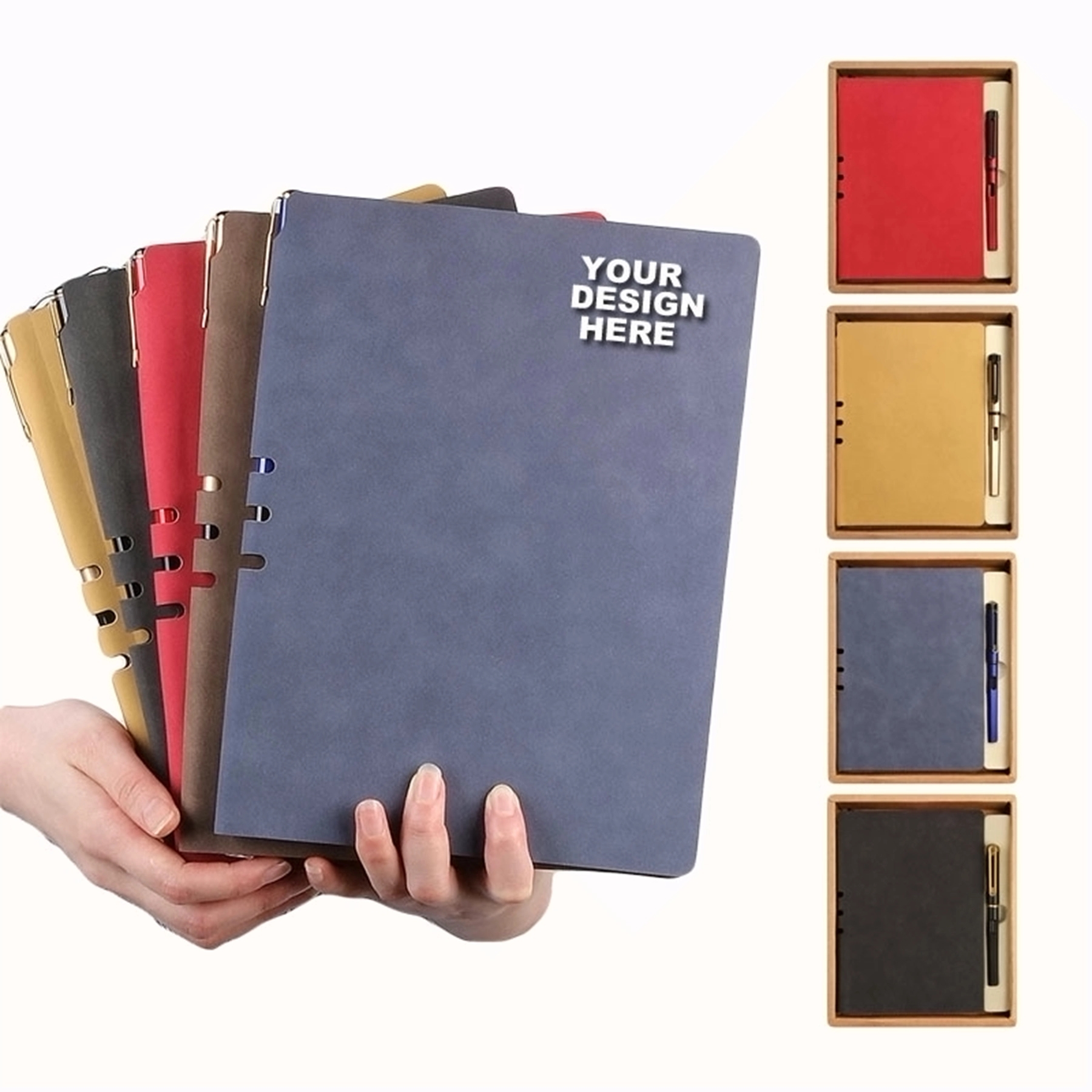 Leather Cover Notebook And Pen Gift Set 2