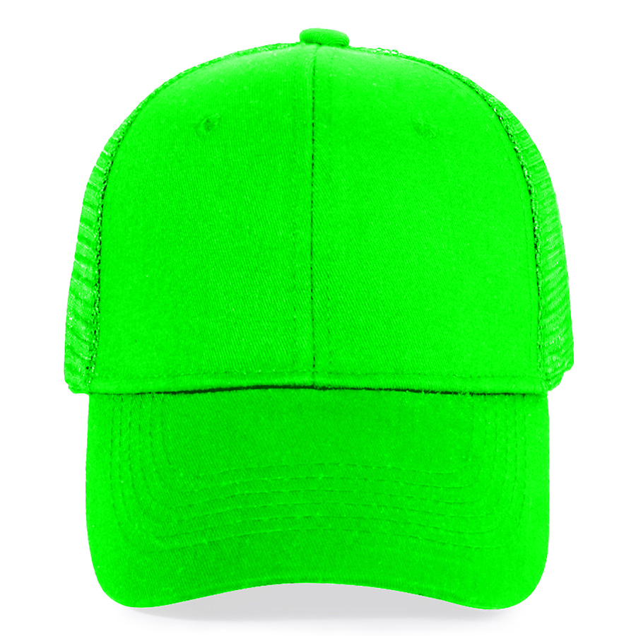 Stock Solid Color Cotton 6-Panel Trucker Cap 10