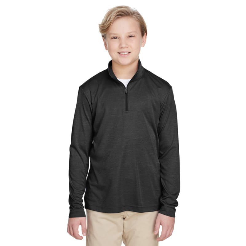 Team 365 Youth Zone Sonic Heather Performance Quarter-Zip 18