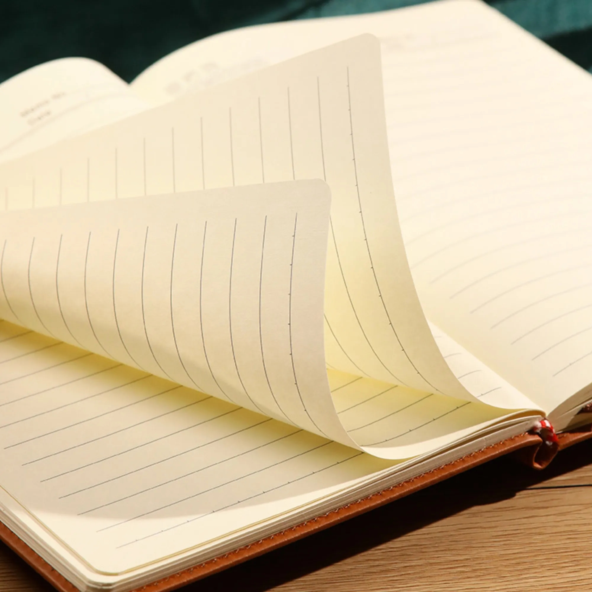 Leather Two-Tone Notebook Cover With Snap Strap For Branding 2