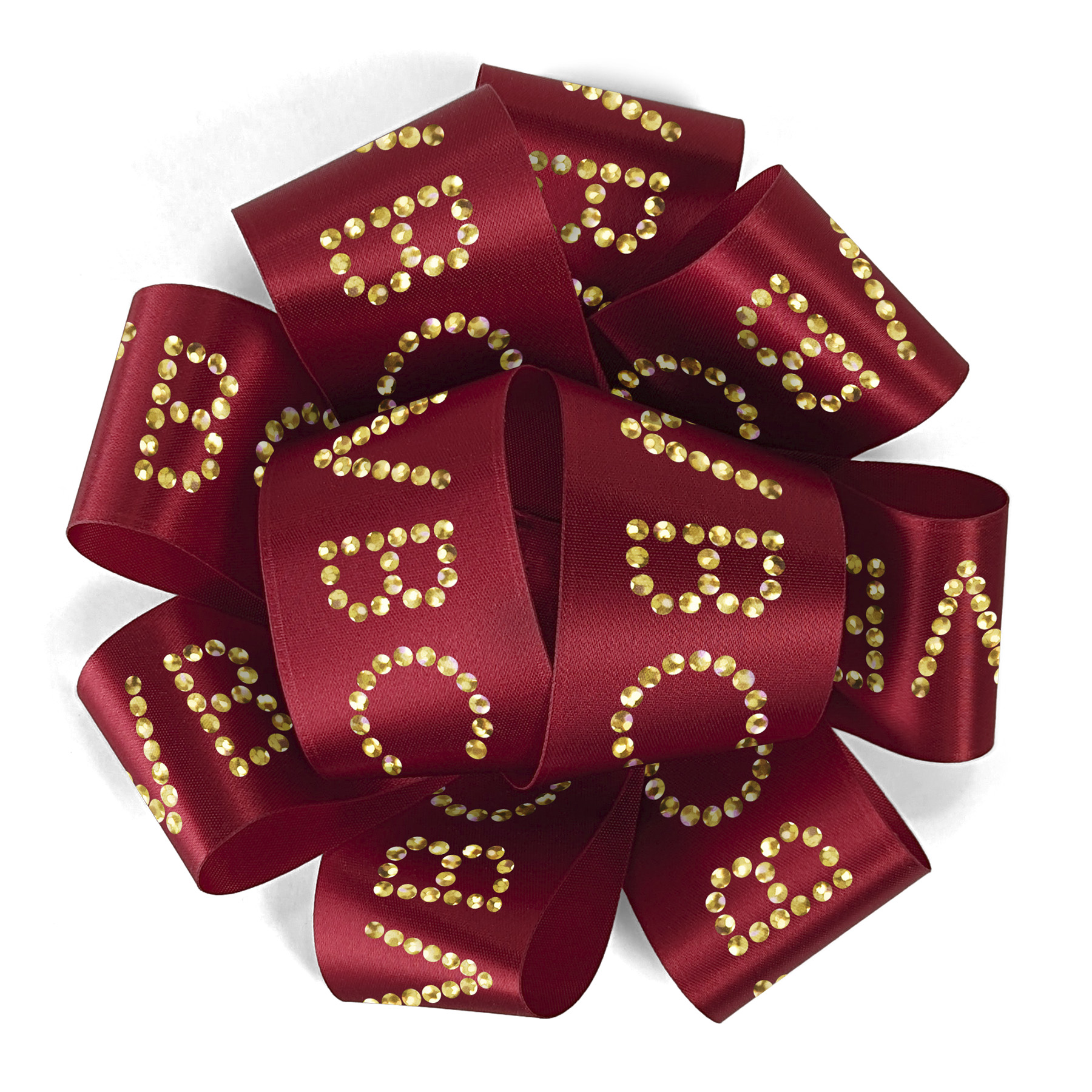 1½" Badge Satin Bow - Sparkle 2