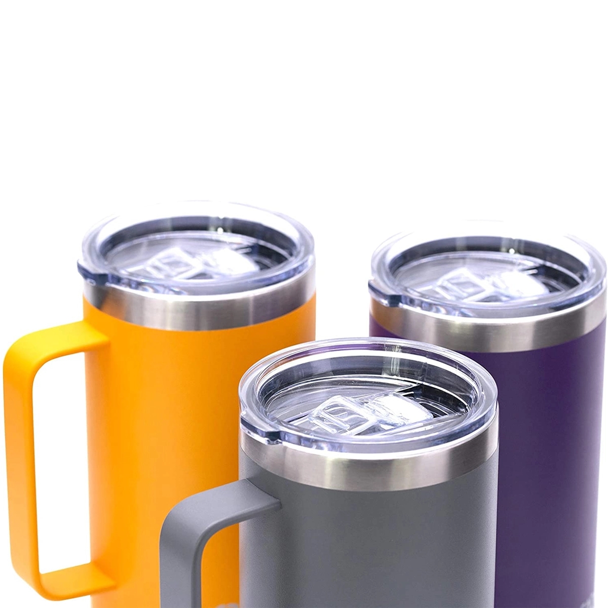 24 OZ Beer Tumbler Camping Cup with Handle and Lid 3