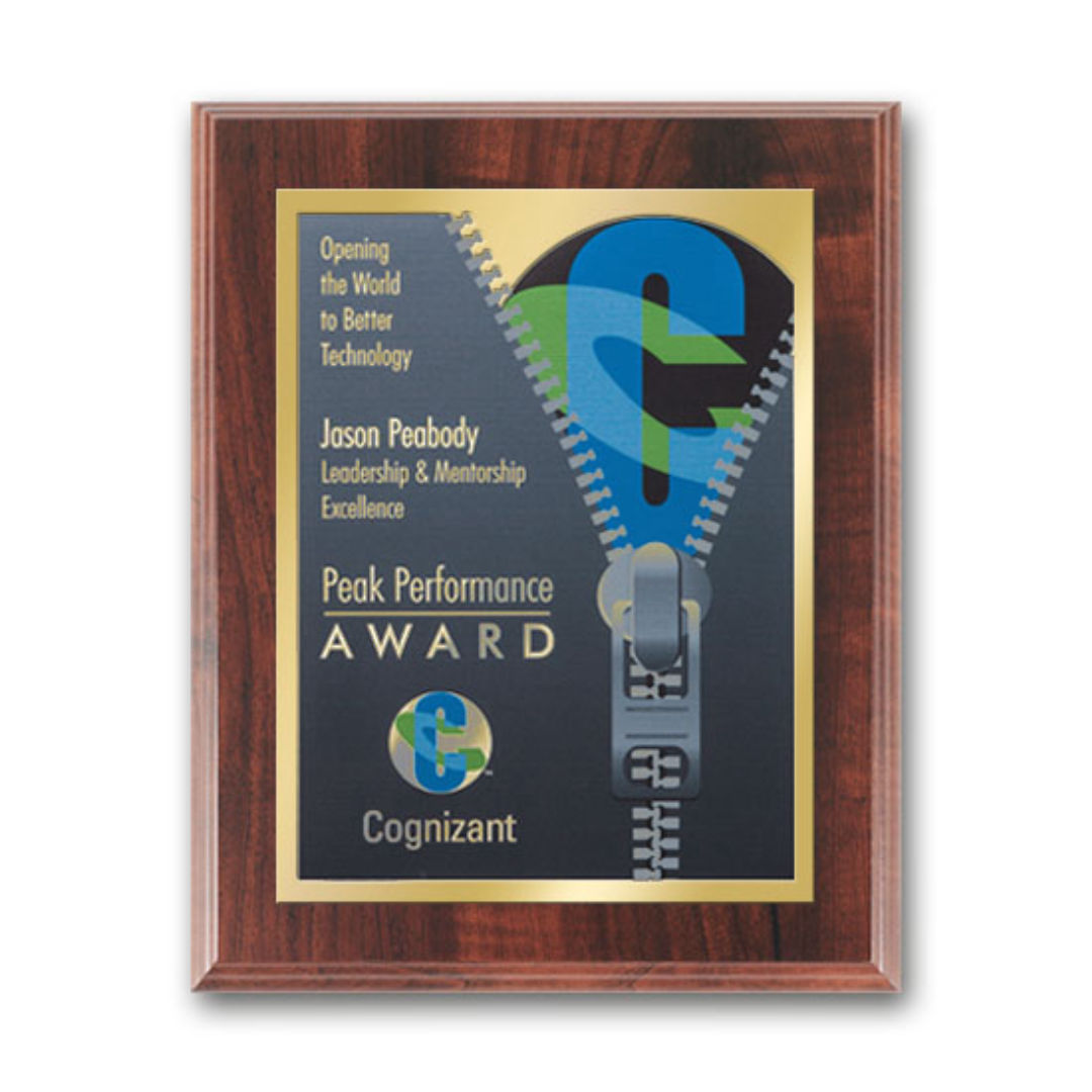 SpectraPrint™ Plaque - Walnut Gold 6