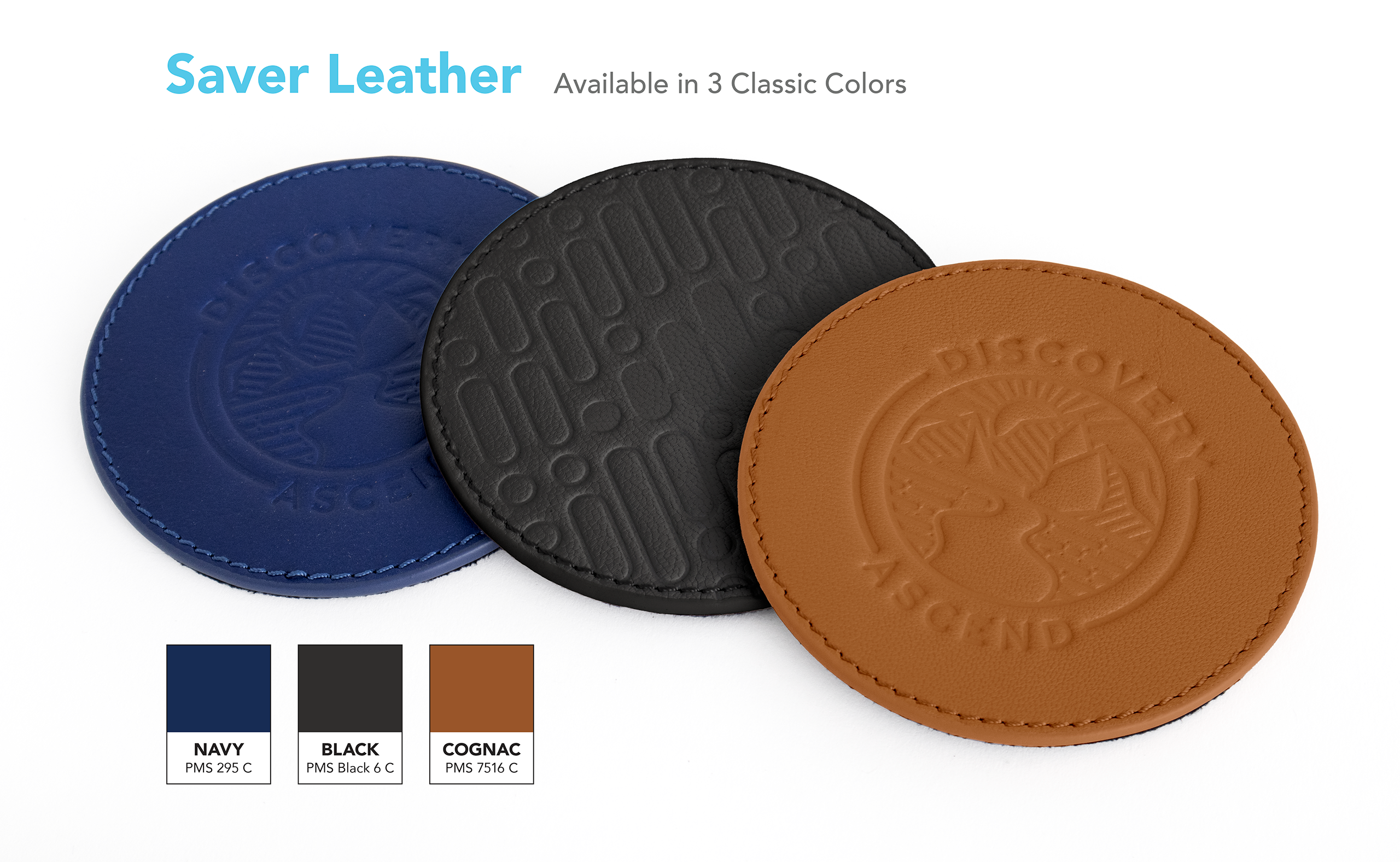 Saver Leather Coaster Set w/ Holder 2