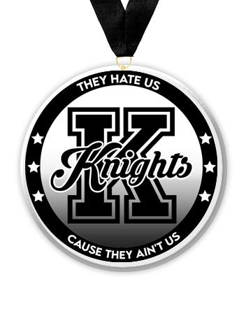 Acrylic Circle Medallions: Knights 3" Size, .25" 2