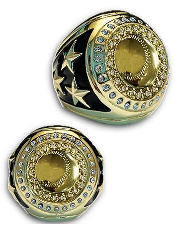 Softball Championship Bling Ring Gold 1