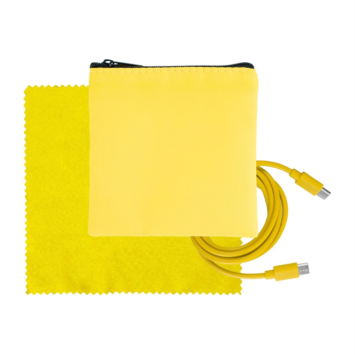 Colorful RPET C to C Cable & Cloth Set 12