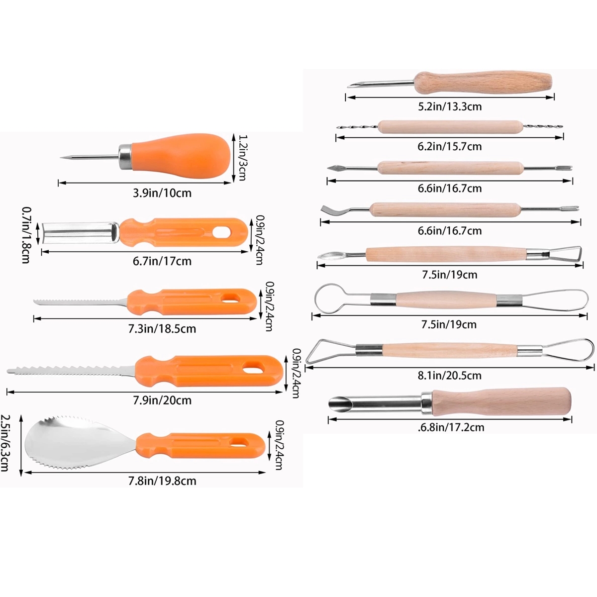 13 Pieces Pumpkin Carving Supplies Tools Set 5