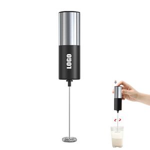 Silver Cylinder Electric Coffee Mixer And Egg Whisk Stainless Steel Rod 10