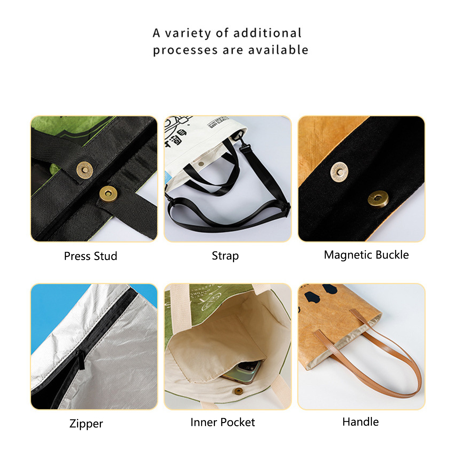 eco-friendly biodegradable Washable Dupont Paper Tote Bag 14