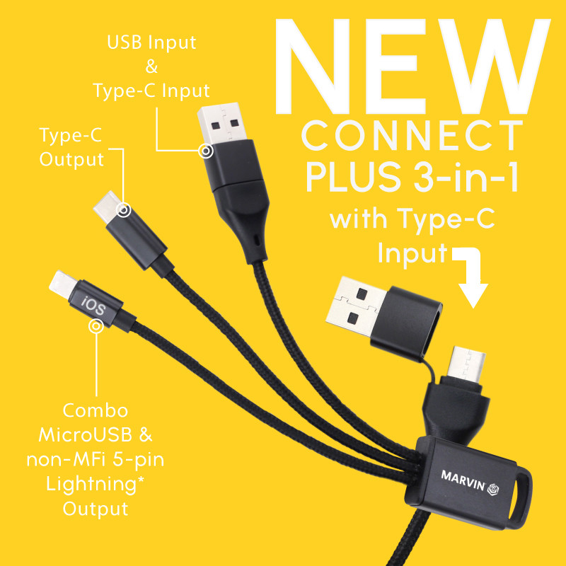Connect Plus 3-in-1 Charging Cable with Type-C Input 19