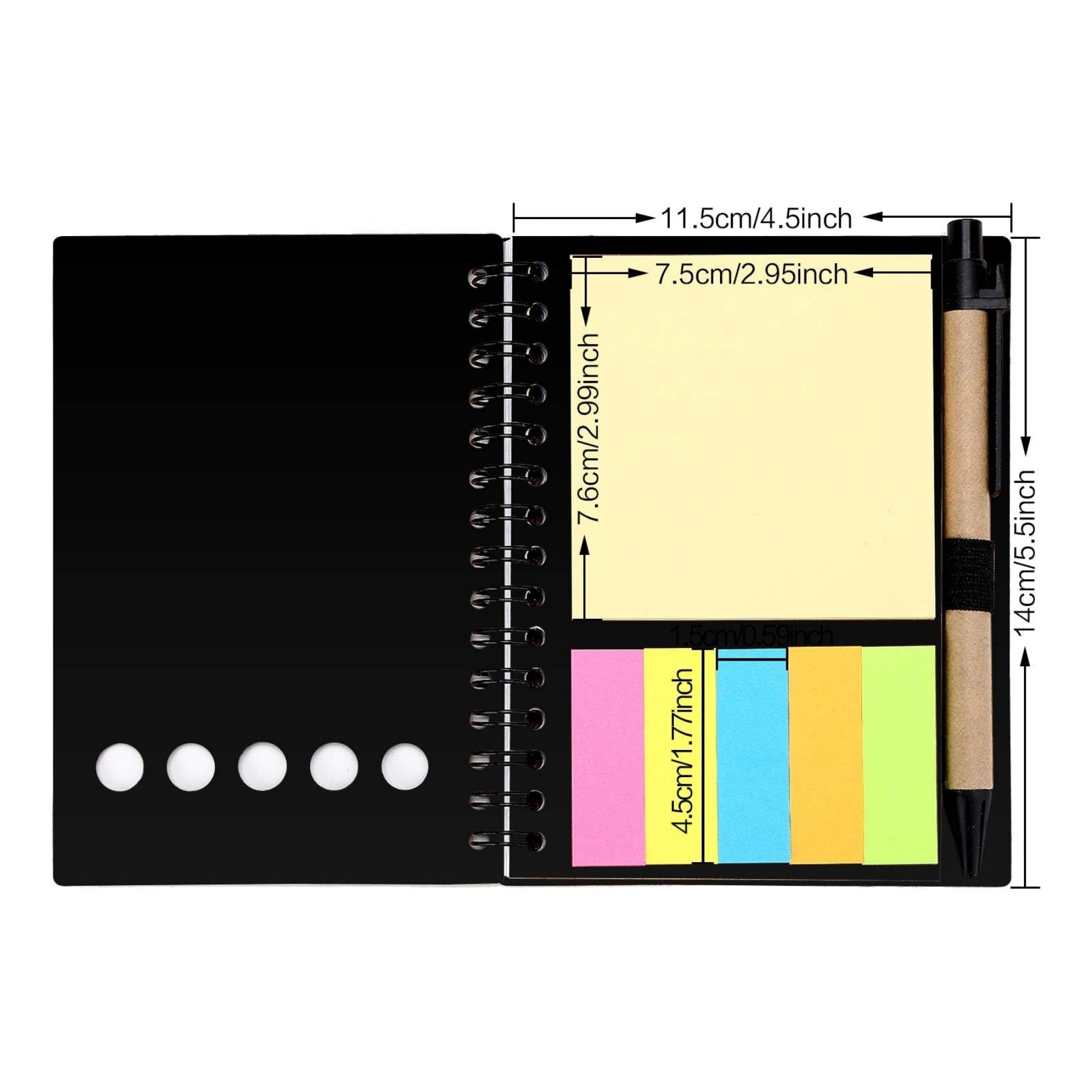 Mini Spiral Notebook With Sticky Notes 2