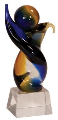 7-3/4" Twisted Body Art Glass 2