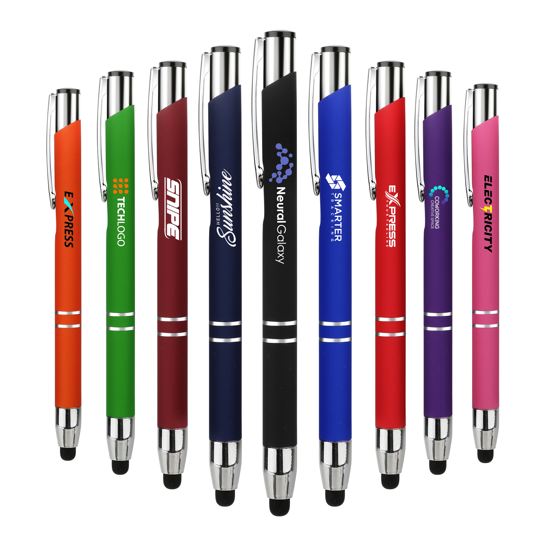 Executive Metal Aluminum Barrel Stylus Pen 12