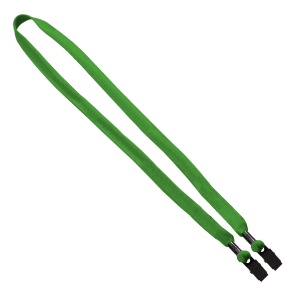 5/8" Double-Ended Polyester Shoelace Lanyard with Metal Crimp and Metal Bulldog Clip 12