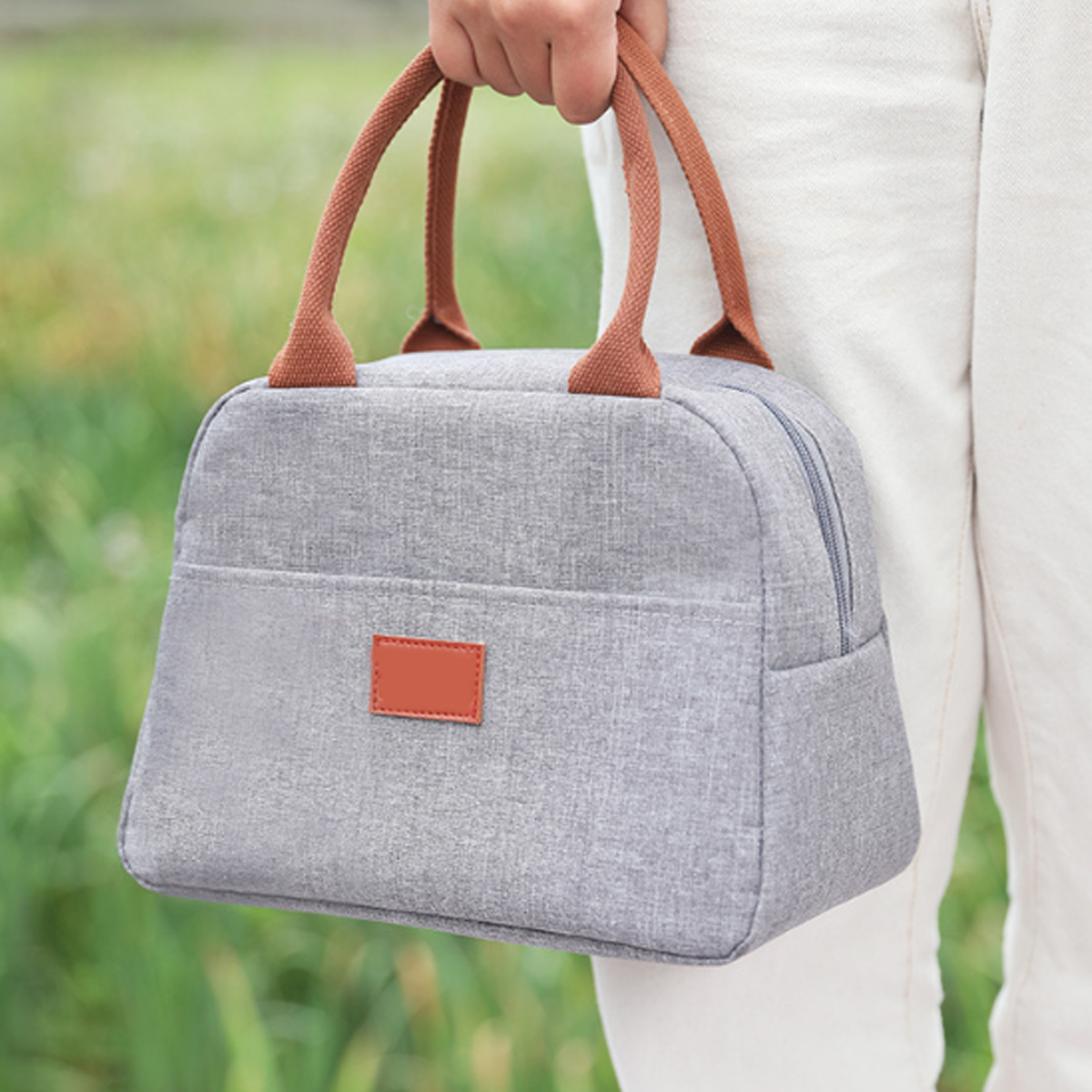 8L Insulated Lunch Tote Bag with Handle Pouch 6