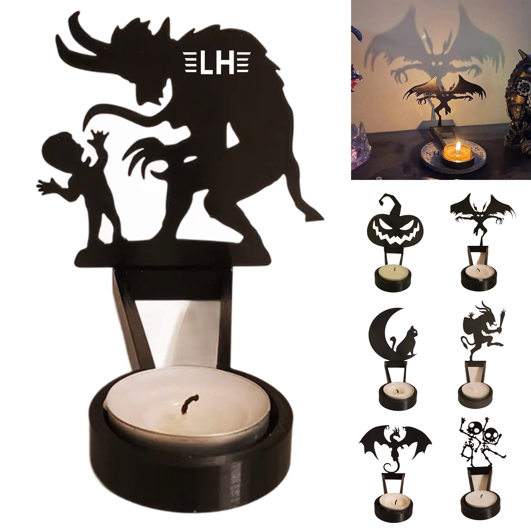 Halloween Candle Holder Table Decoration 2
