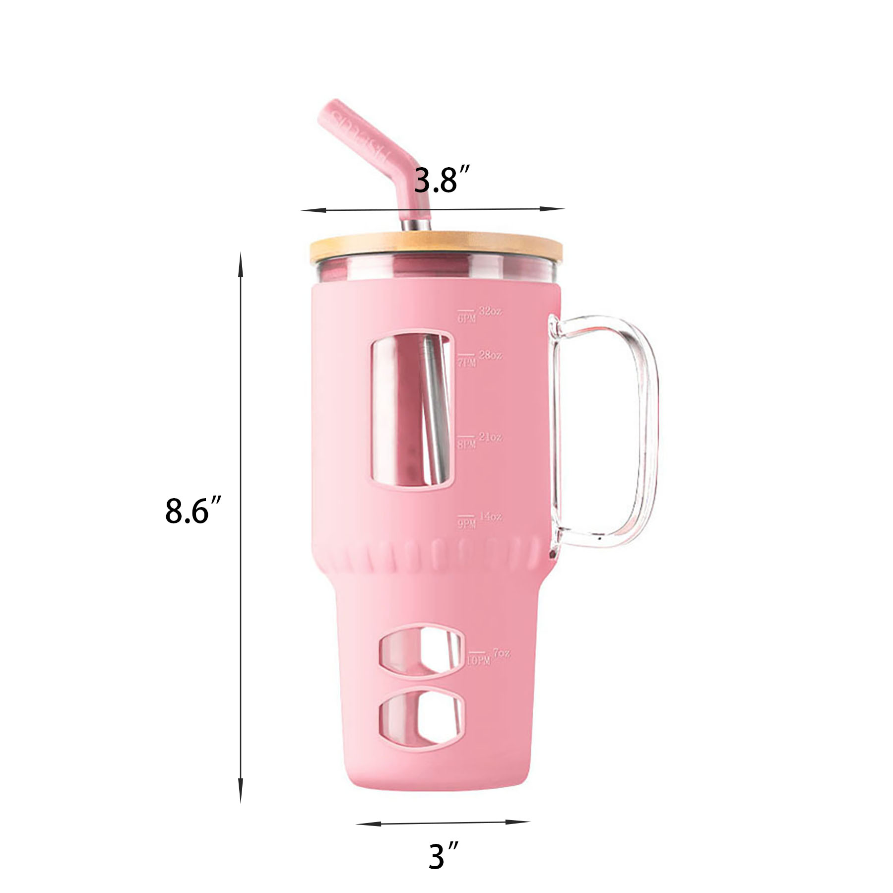 32 Oz. Glass Tumbler With Silicone Cover 4