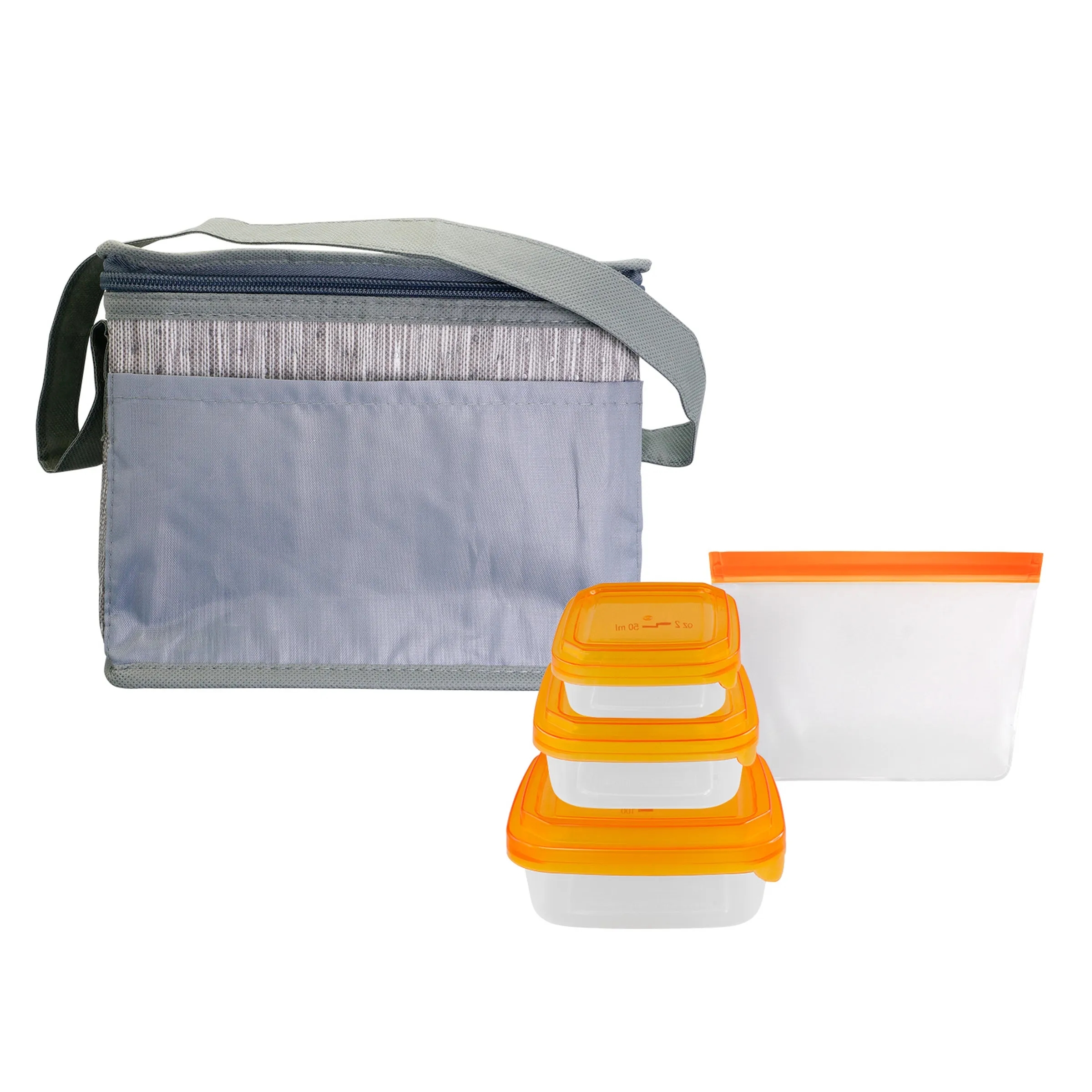 Gray Graph Portion Control Reusable Lunch Set 18