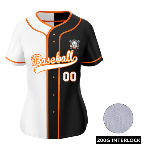 Women's Sublimation Full-Button Baseball Jersey - 200G 4