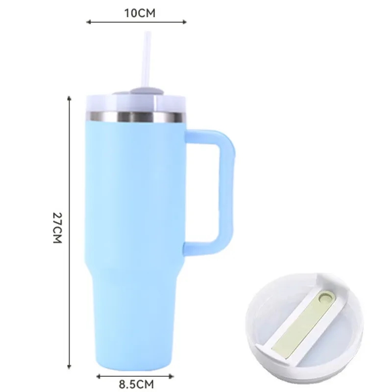40oz Tumbler With Handle and Straw Lid 6