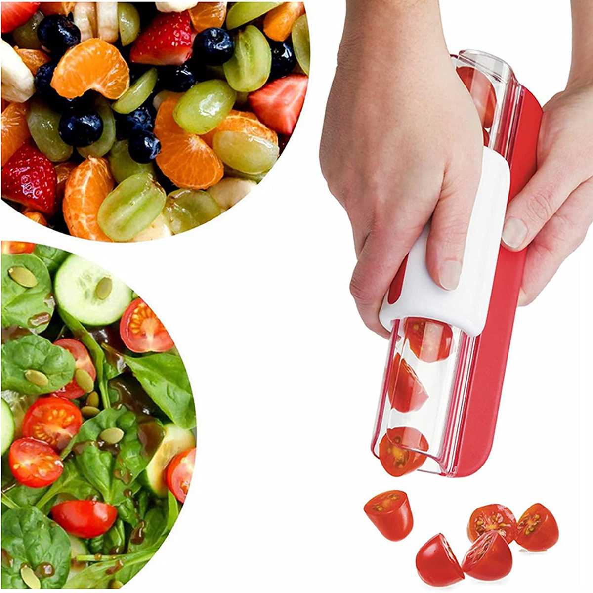 Quick Slice Fruit & Vegetable Cutter for Summer Salads 4