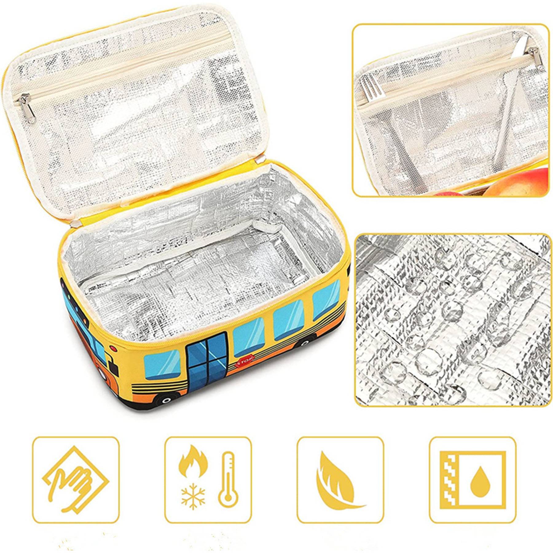Oxford Car Pattern Lunch Bag 3