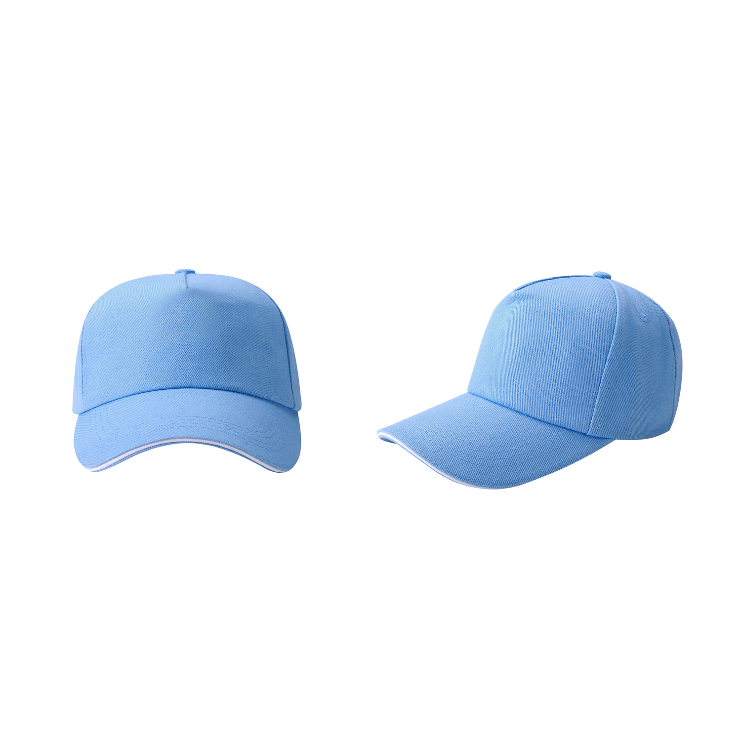 Stock Single-Yarn Drill Cotton 5 Panel Cap w/Double Buckle Back Fastener 8
