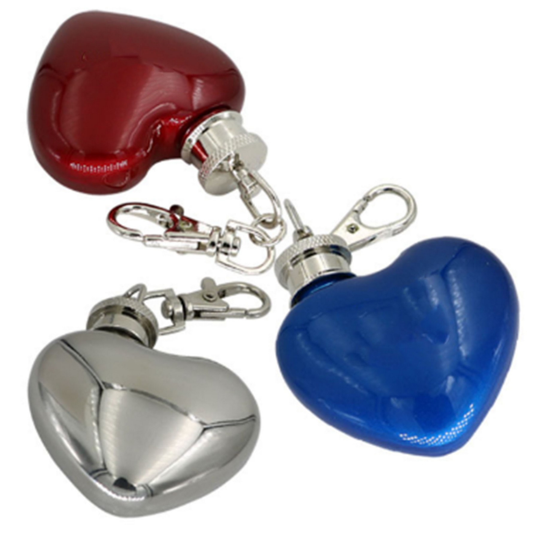 Heart Hip Flask With Keychain 3