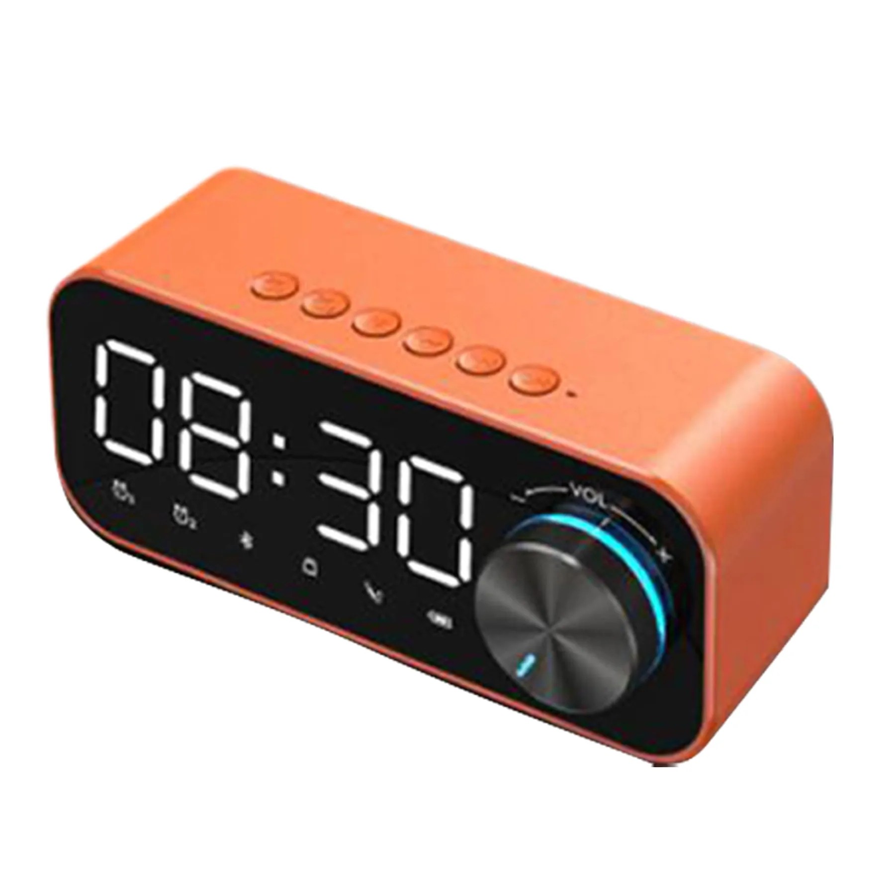 Desktop Alarm Clock Bluetooth Speaker W/Night Light 4