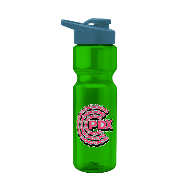 Blazer 28oz Transparent Bike Bottle w/Drink-thru Lid 1219