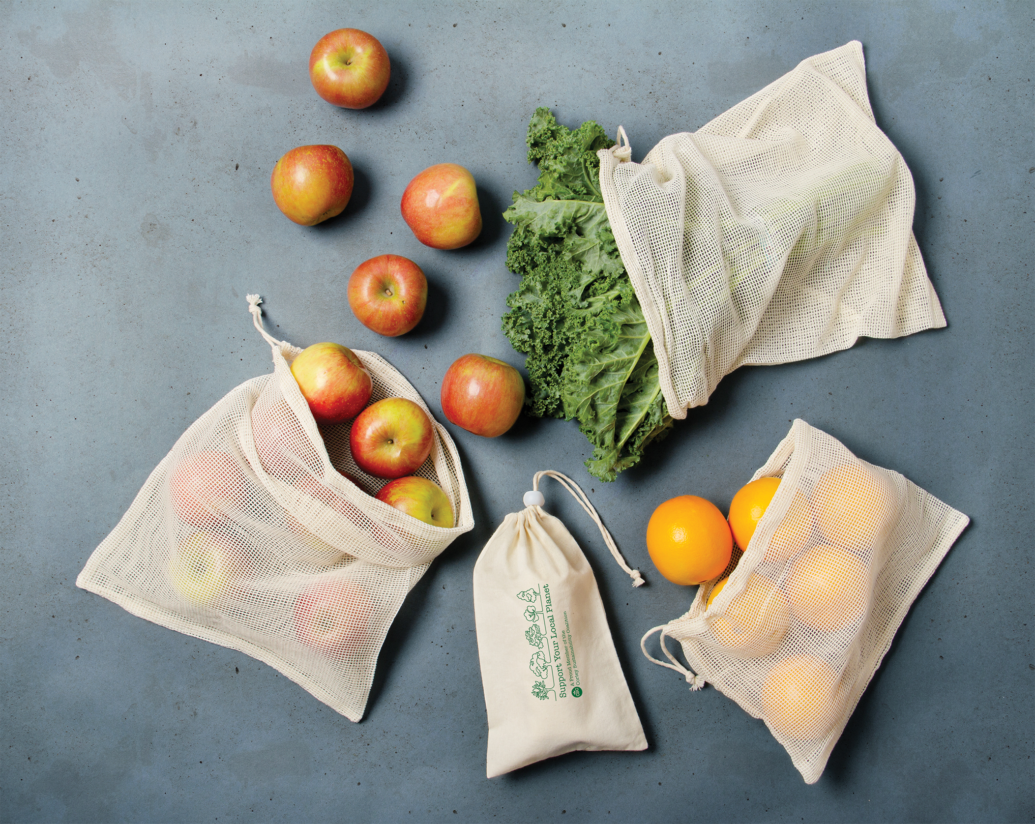 Reusable Cotton Mesh Produce Bag Set 3