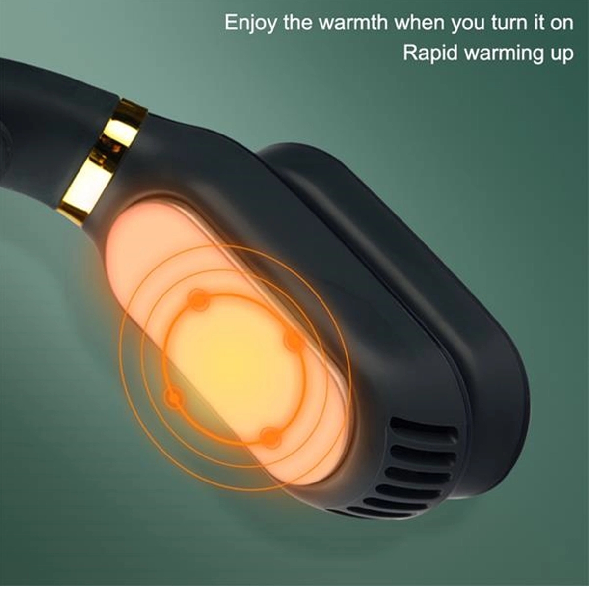 2 in 1 Wearable Neckband Fan With Warm Heater 4