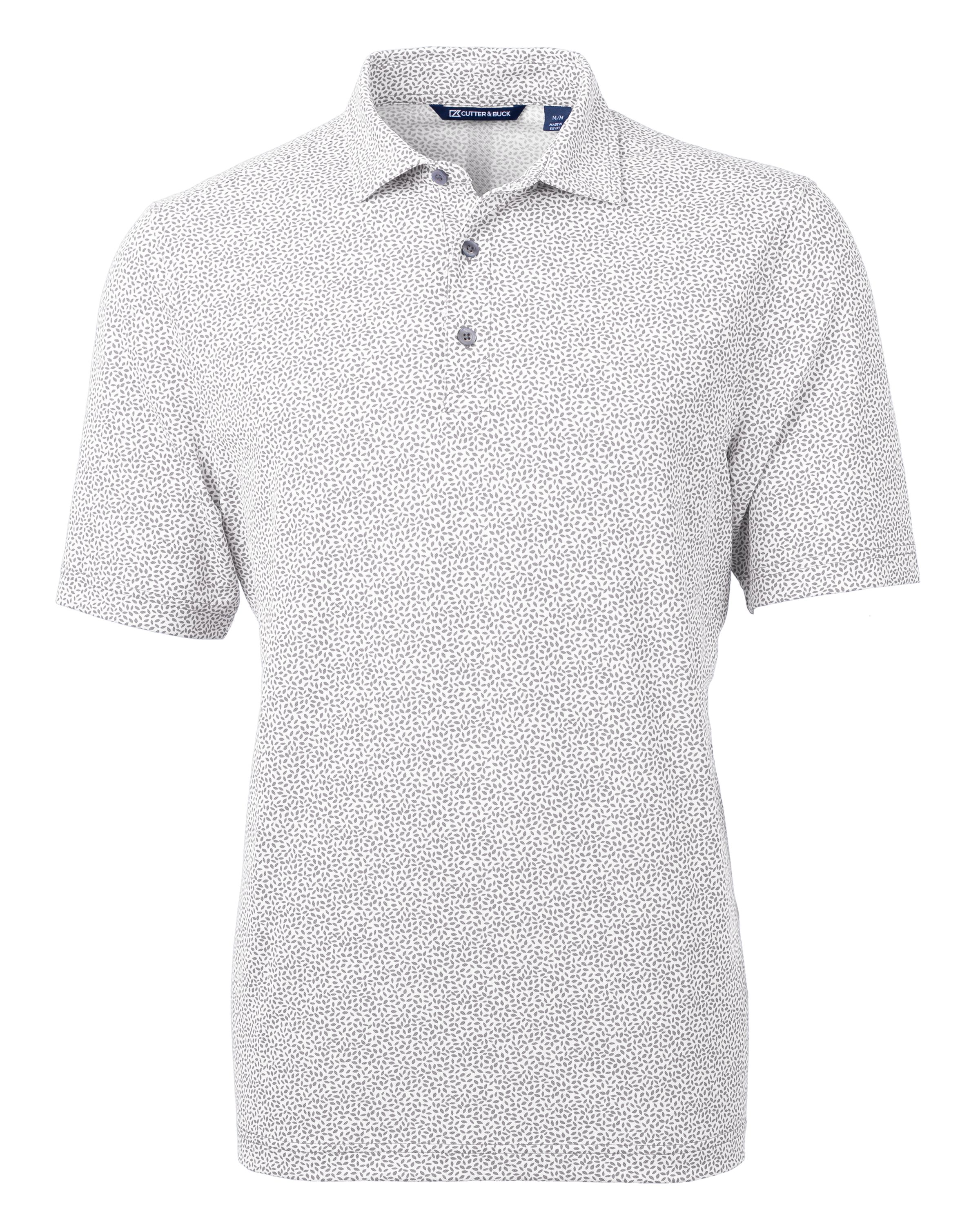 Cutter & Buck Virtue Recycled Botanical Print Featherlight Pique Mens  Polo 81