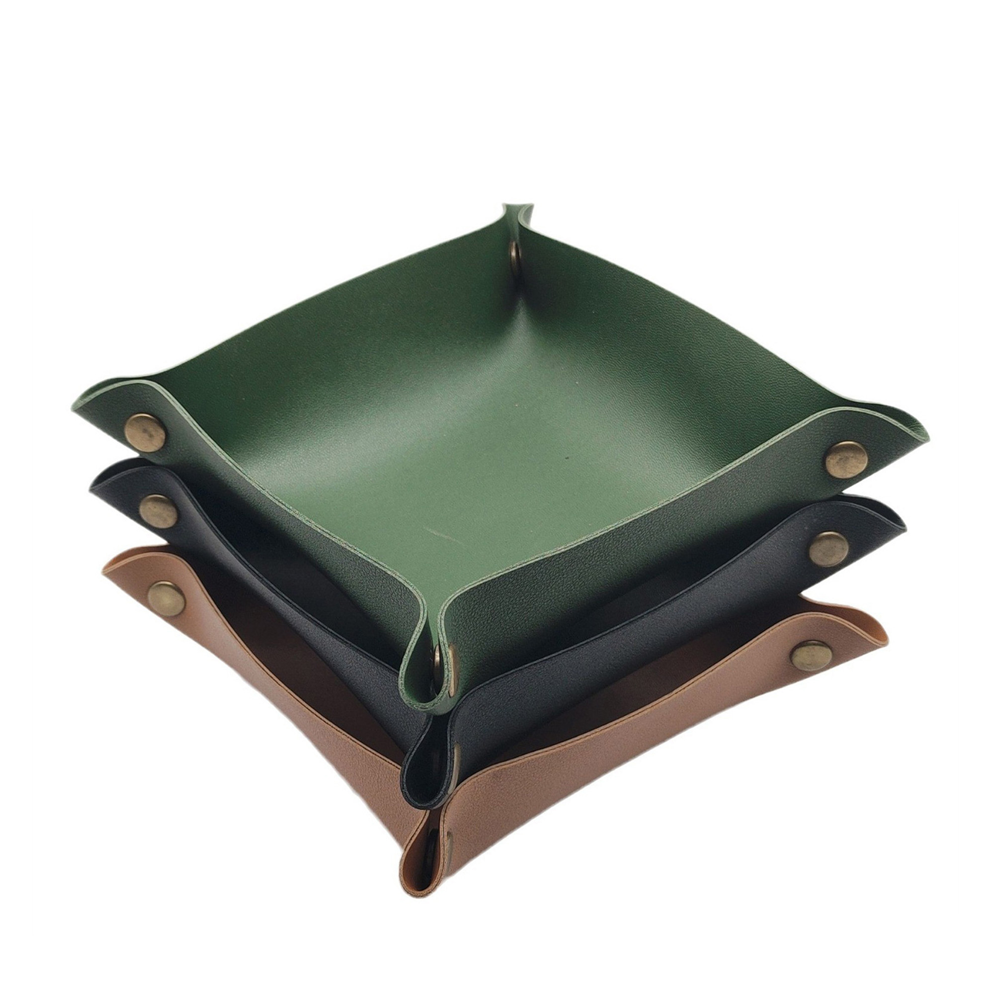 PU Leather Storage Basket Tray 2